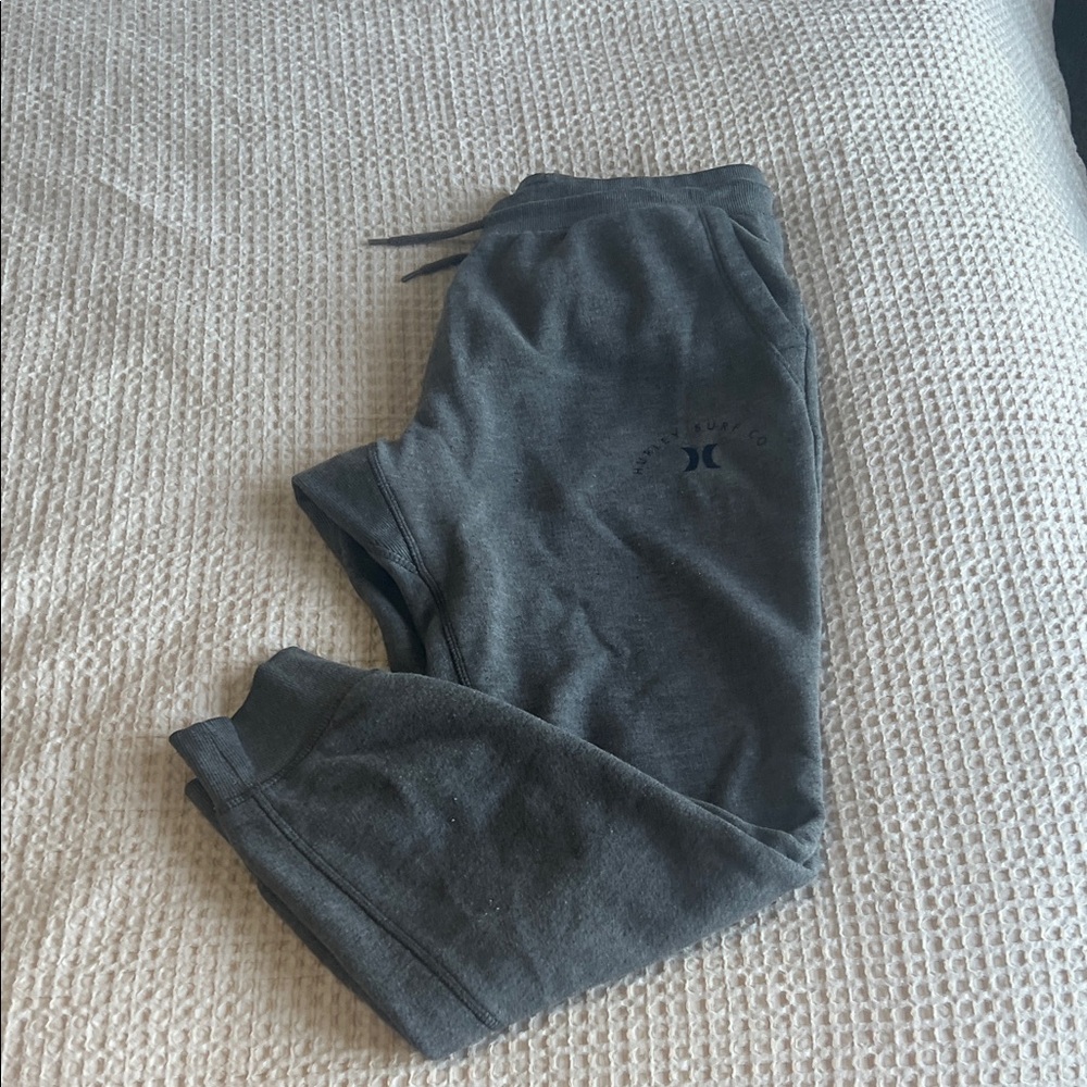 Hurley Men’s Dark Charcoal Gray Jogger Sweatpants